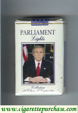 Parliament cigarettes Lights with George Bush soft box